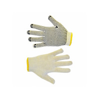 Перчатки вязанные белые с вкраплением, L Technics | 16-002