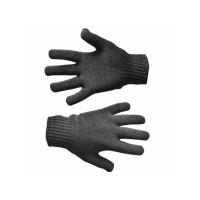 Перчатки вязанные черные двойные, L Украина | 16-034