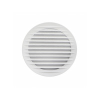 Решетка вентиляционная круглая d 128 мм,  с пласт. сеткой, наклонные жалюзи, фланец d 100 мм Air | 61-200