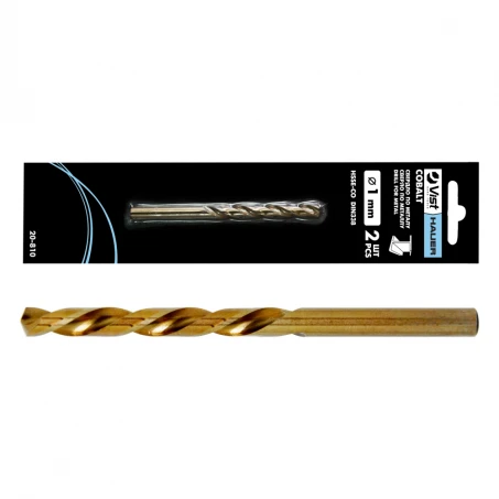 Сверло по металлу, 2мм, HSS, Cobalt, 2шт Сверло по металлу, 2мм, HSS, Cobalt, 2шт