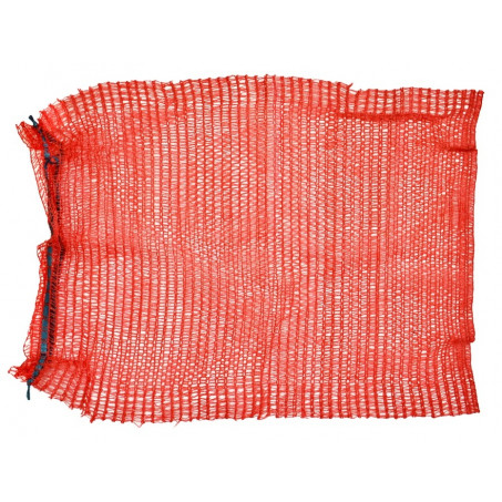 Сітка-мішок для пакування цибулі з зав'язкою, червона, 40х60 см, до 20 кг