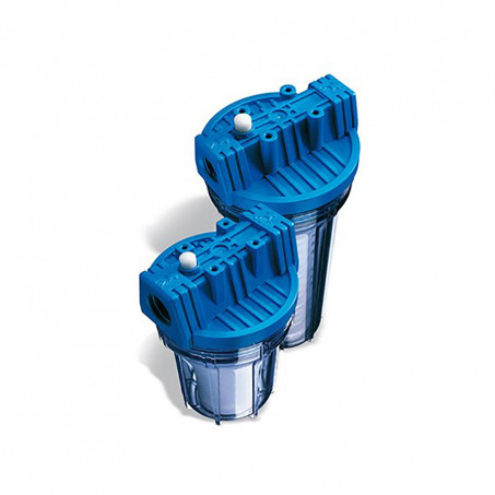 Корпус фільтра для очистки хол. води FP2 (9" 3/4, різьба пластик 1/2", пласт.розповітрювач), Aqua