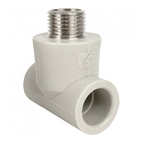 Фитинг тройник с наружной резьбой PP-RCT 20х1/2х20